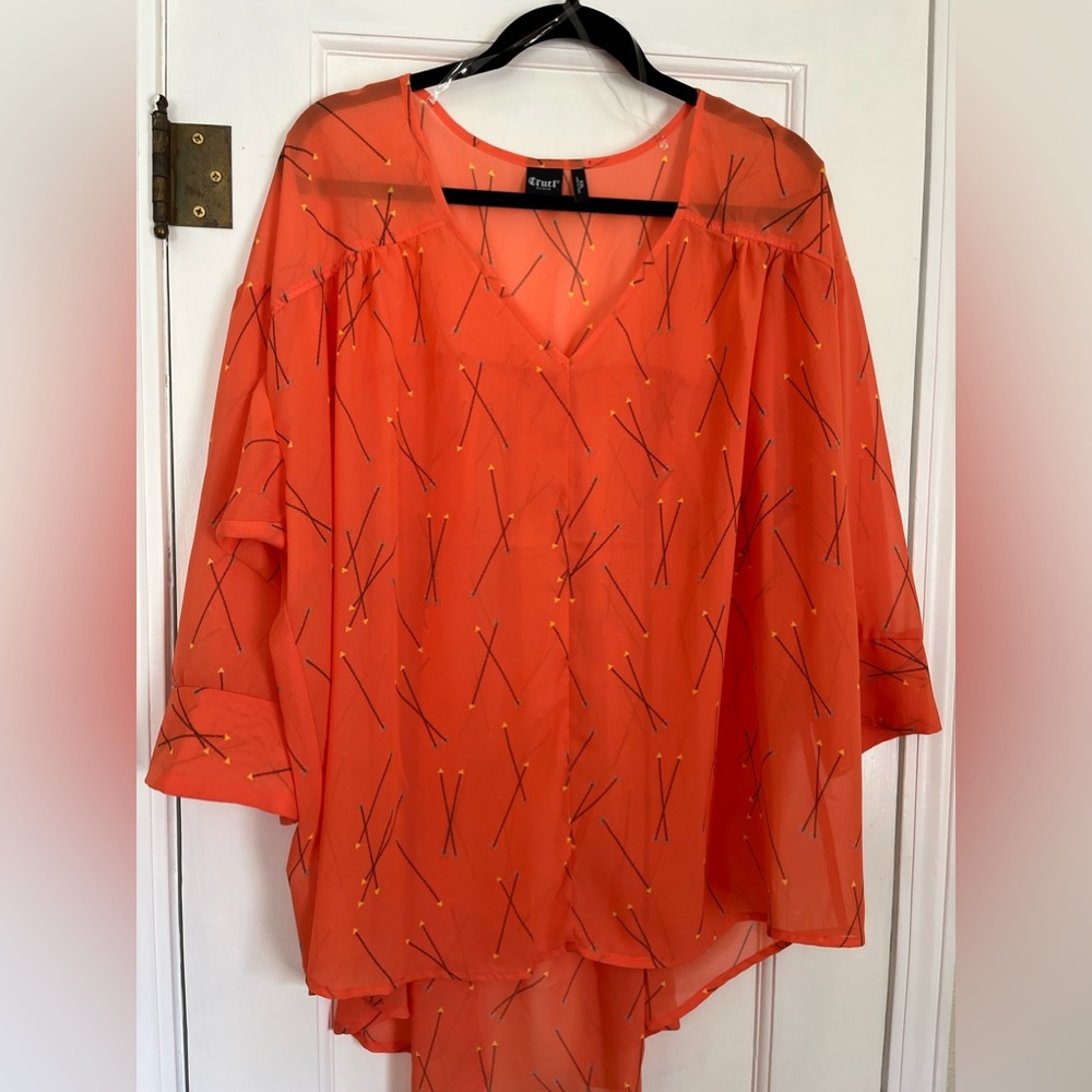 COPY - Cruel girl size double XL V-neck tunic blouse.
